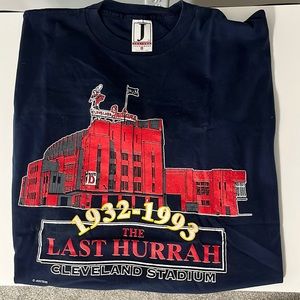 Cleveland Indians 1993 Old Stadium Last Game Tee - Jostens Vintage Single Stitch